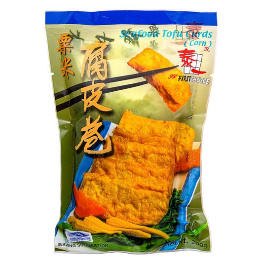 First Choice Seafood Tofu Curds (Corn) 泰一 栗米腐皮卷