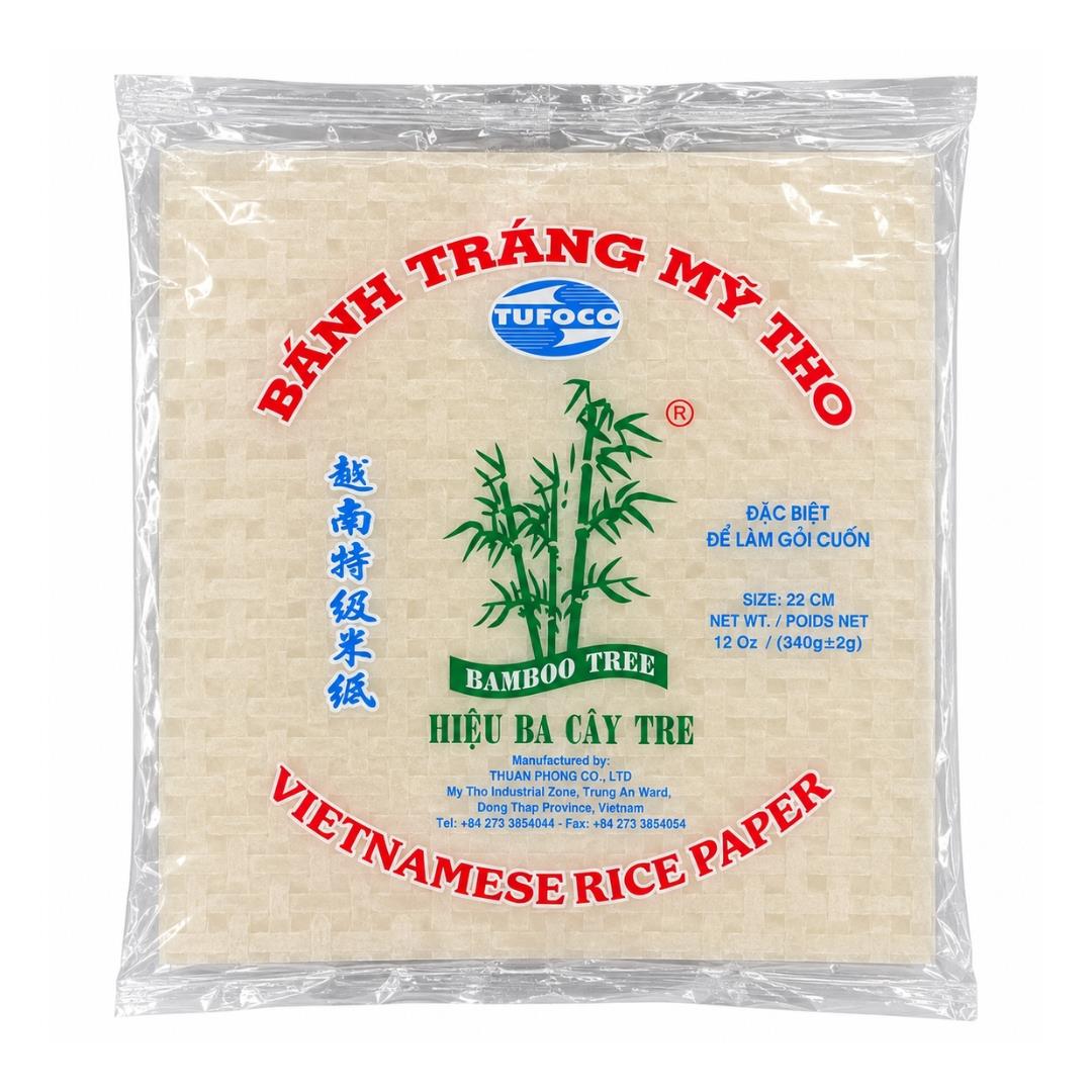 Bamboo Tree Squared Vietnamese Rice Paper (22cm)