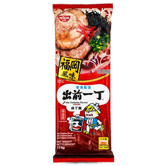 Nissin Demae Ramen Bar Noodle (Aka Tonkotsu Flavour) 出前一丁 赤豬骨湯味棒丁麵