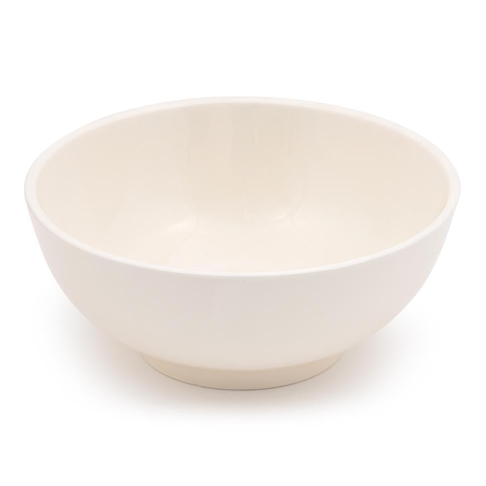 8" White Ceramic Noodle Bowl