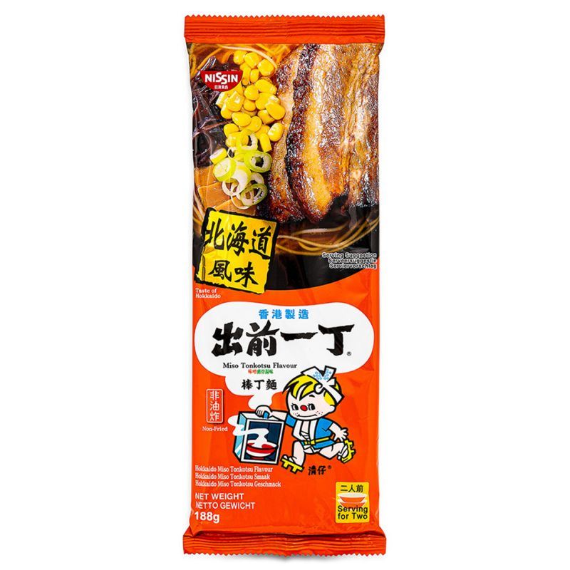 Nissin Demae Ramen Bar Noodle (Hokkaido Miso Tonkotsu Flavour) 出前一丁 味噌豬骨湯味棒丁麵