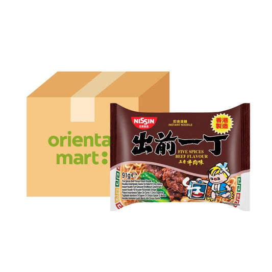 Nissin Five Spices Beef Flavour Instant Noodles (Case of 30) 出前一丁 五香牛肉味即食湯麵 (30包)