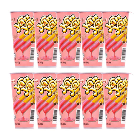 Meiji Yan Yan Dip Biscuit Snack (Strawberry Flavour) (Pack of 10)
