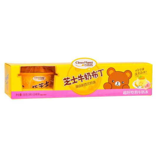 Clever Mama Cheese & White Peach Flavour Bubble Pudding (3 pcs) 巧媽媽 白桃味芝士牛奶波波布丁 (3杯)