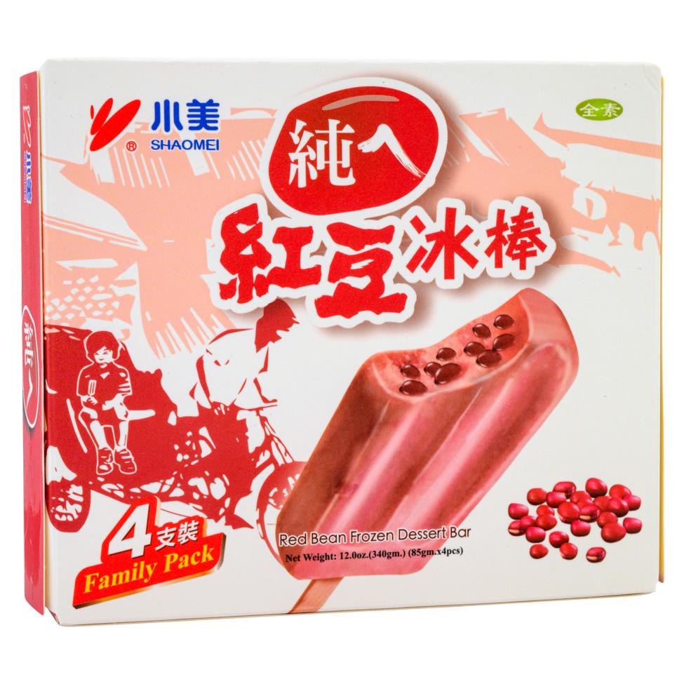 Shaomei Red Bean Frozen Dessert Bar (4 pcs) 小美 純ㄟ紅豆冰棒 (4條裝)