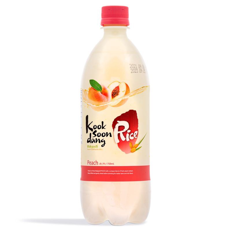 Kooksoondang Peach Rice Makgeolli Sparkling Rice Wine (ABV 3%)