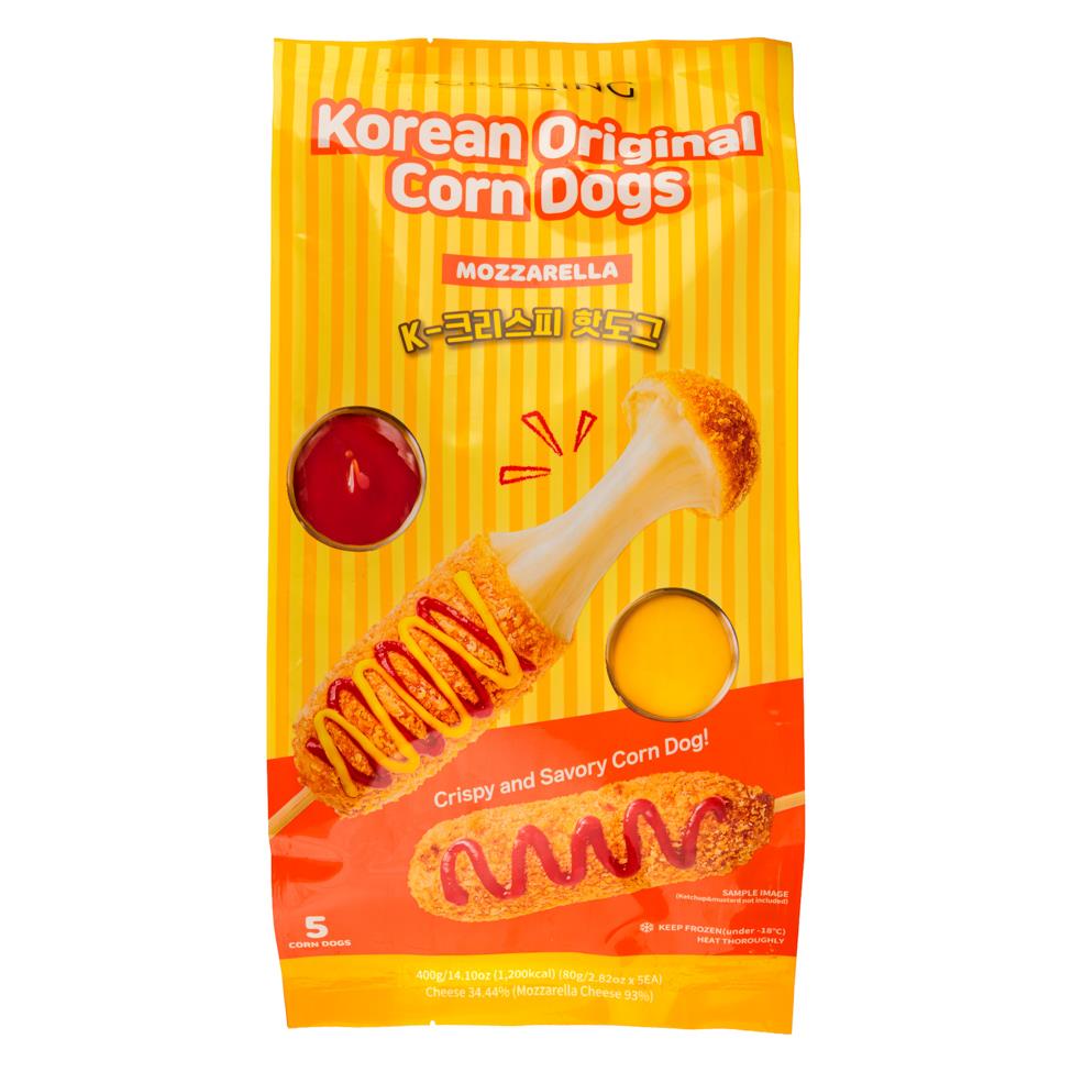 h'_Cook Korean Original Crispy Mozzarella Corn Dog (5 pcs)