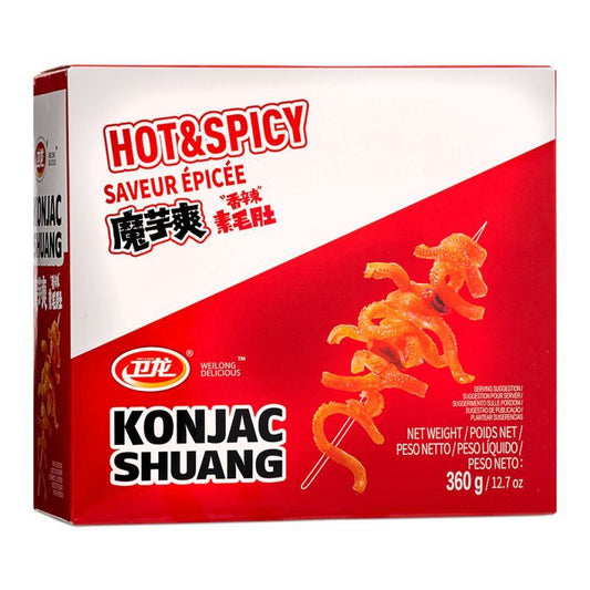 Weilong Konjac Strips (Hot & Spicy) Box (20pcs)衛龍 魔芋爽香辣素毛肚 (20包盒裝)