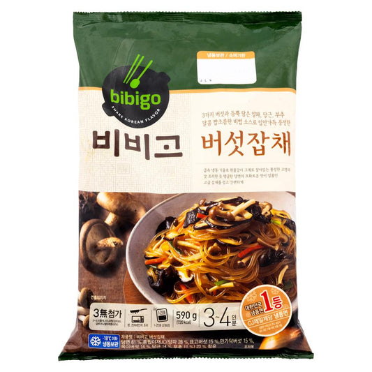 CJ Bibigo Japchae Glass Noodles with Vegetables & Mushroom 버섯잡채