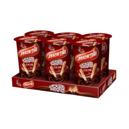 Xizhilang Happy Time Dip Biscuit Snack (Chocolate Flavour) Multipack 喜之郎 開心時間 巧克趣 巧克力味餅乾條 (6杯裝)