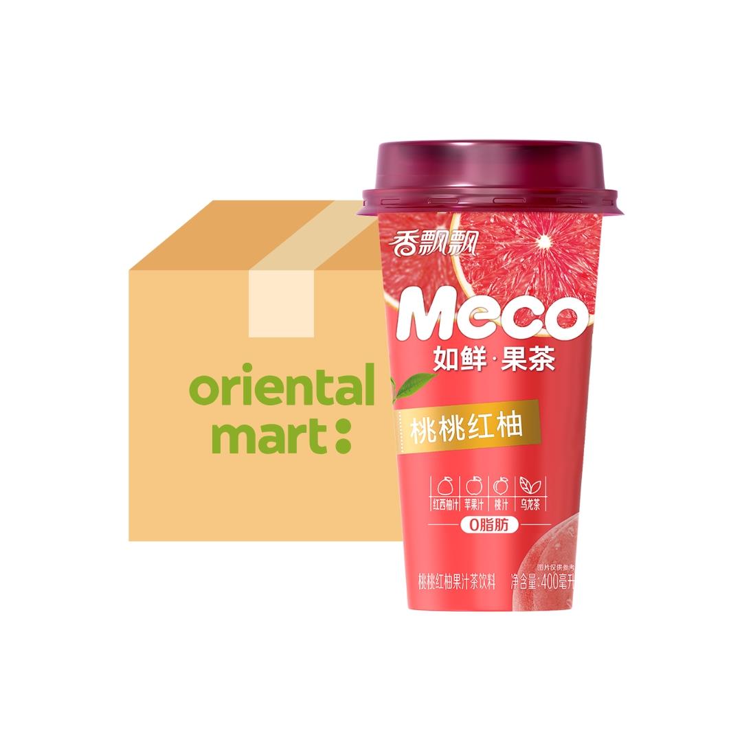 Xiang Piao Piao Meco Peach Grapefruit Tea (Case of 15) 香飄飄 蜜谷果汁茶 (桃桃紅柚) (15杯)