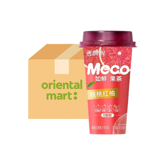 Xiang Piao Piao Meco Peach Grapefruit Tea (Case of 15) 香飄飄 蜜谷果汁茶 (桃桃紅柚) (15杯)