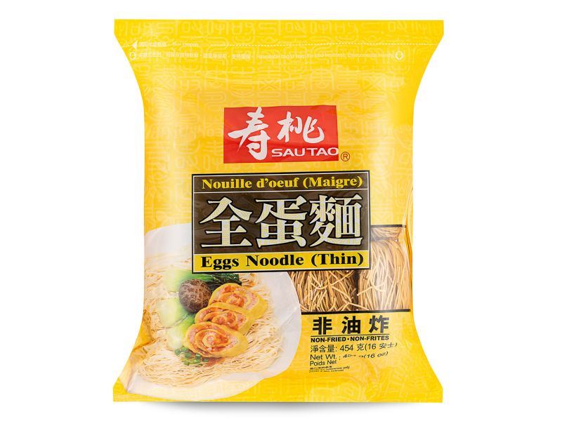 Sau Tao Egg Noodles (Thin) 壽桃牌 全蛋麵 (幼條)