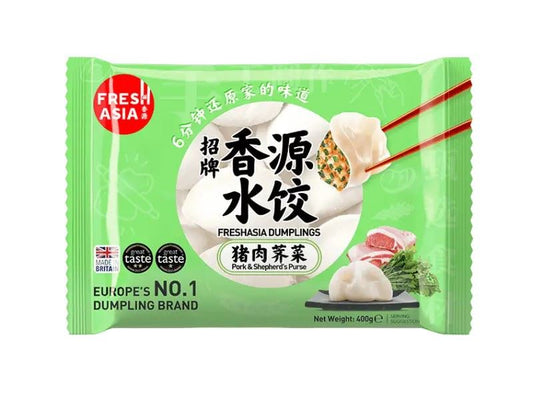 Freshasia Dumplings (Pork & Shepherd's Purse) 香源 招牌水餃 (豬肉薺菜)