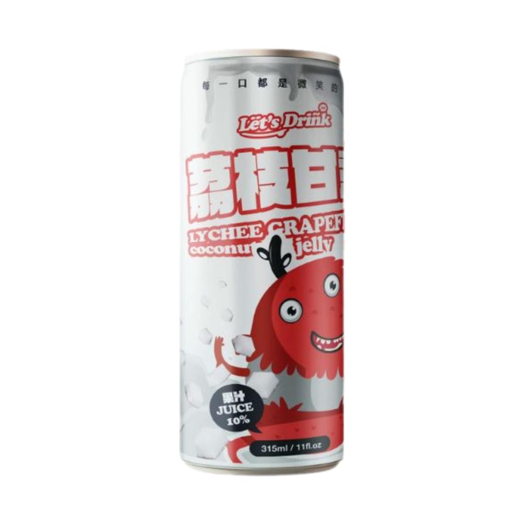Let's Drink Lychee Grapefruit Coconut Jelly Drink 荔枝甘露 (椰果)