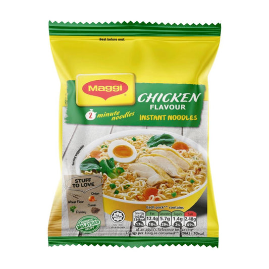 Maggi 2 Minutes Chicken Flavour Instant Noodles 美極 鷄汁麵 - Best Before: 28/09/2025