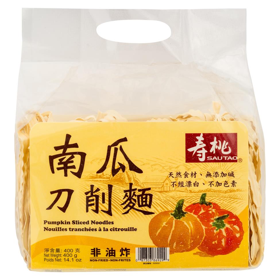 Sau Tao Pumpkin Sliced Noodles 壽桃 南瓜刀削麵