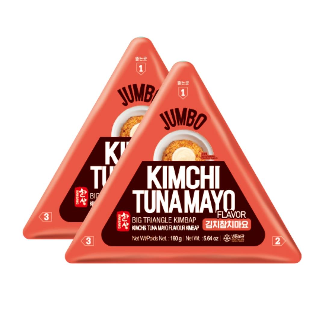 Hansang Jumbo Triangle Kimbap (Kimchi & Tuna Mayo) 한상 점보삼각김밥 김치참치마요