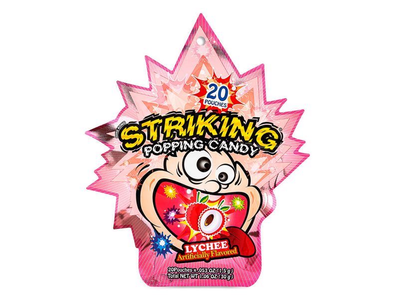 Striking Popping Candy (Lychee) 索勁 荔枝味爆炸糖 30g