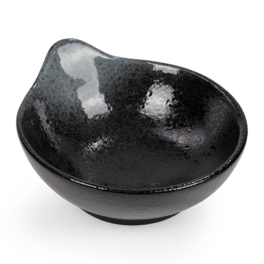 Japanese Black Ceramic Sushi Soy Dish