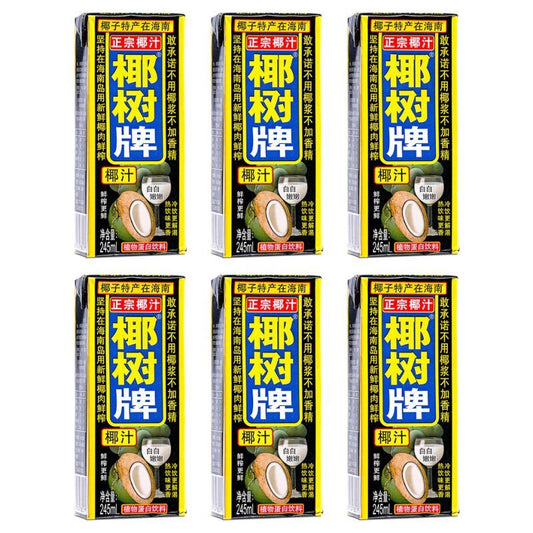 Yeshu Coconut Palm Brand Natural Coconut Juice (6pk) 椰樹牌 椰汁 (6包裝)