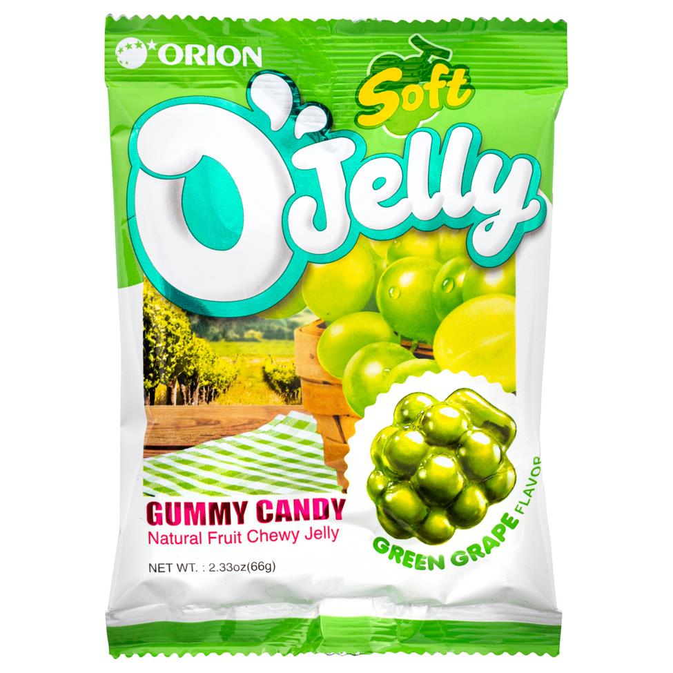 Orion O'Jelly Soft Gummy Candy (Green Grape Flavour)