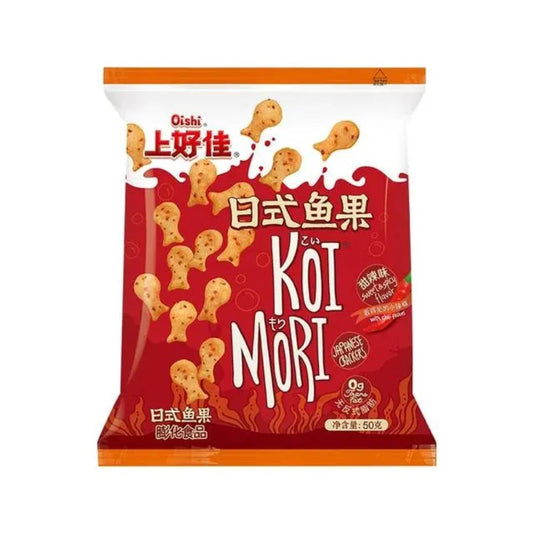 Oishi Japanese Cracker (Sweet & Spicy Flavour) 上好佳 日式魚果 (甜辣味) - Best Before: 23/09/2026