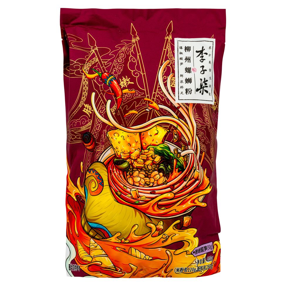 Li Zi Qi Artificial Snail Vermicelli (Pepper & Sour Bamboo Shoot Flavour) 李子柒 柳州螺螄粉 (爆椒酸筍)