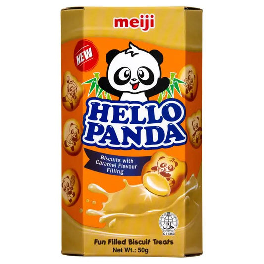 Meiji Hello Panda Biscuits with Caramel Flavoured Filling 明治 熊貓焦糖夾心餅