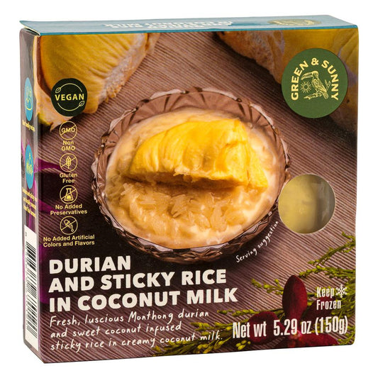 Green & Sunny Durian and Sticky Rice in Coconut Milk