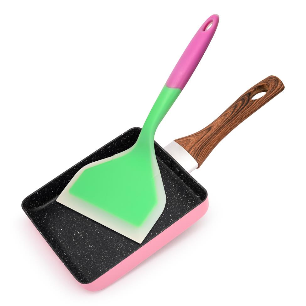 Sumuu Tamagoyaki Pan with Silicon Spatula マーブルコートフライパン 卵焼き