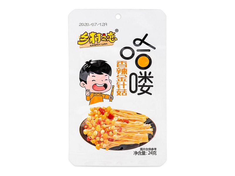 Country Love Enoki mushroom Snack (Spicy) 鄉村之戀 香辣金針菇