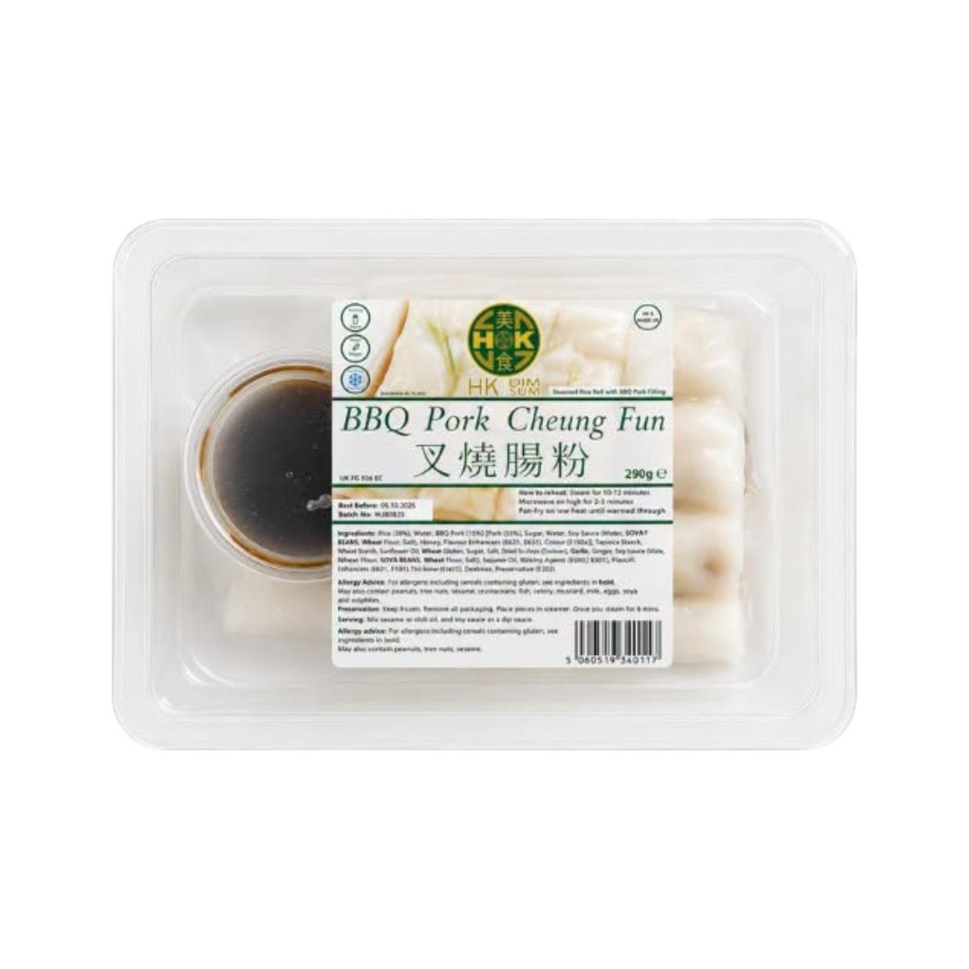 HK Dim Sum BBQ Pork Char Siu Cheung Fun 香港點心 叉燒腸粉