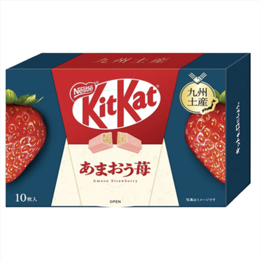 Nestle Mini Kit Kat (Amaou Strawberry Flavour) (10 pcs) 日本雀巢 Kit Kat (九州 「甘王」草莓味)