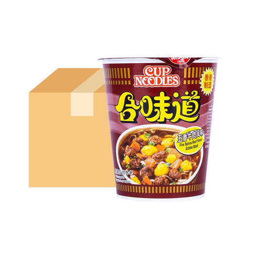 Nissin Cup Noodles (Beef Flavour) (Case of 24) 合味道 五香牛肉味杯麵 (24杯)