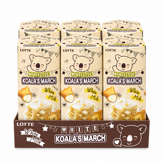 Lotte Koala's March Biscuits (White Milk) (Pack of 6)