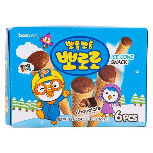 Basraq Pororo Ice Cone Snack (Chocolate Flavour) 뽀로로 아이스콘스낵 (초콜릿)