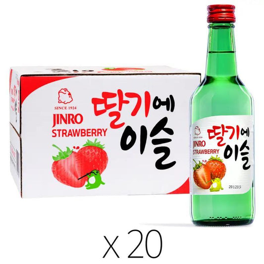 Jinro Strawberry Soju 딸기에이슬 (ABV 13%) (Case of 20)