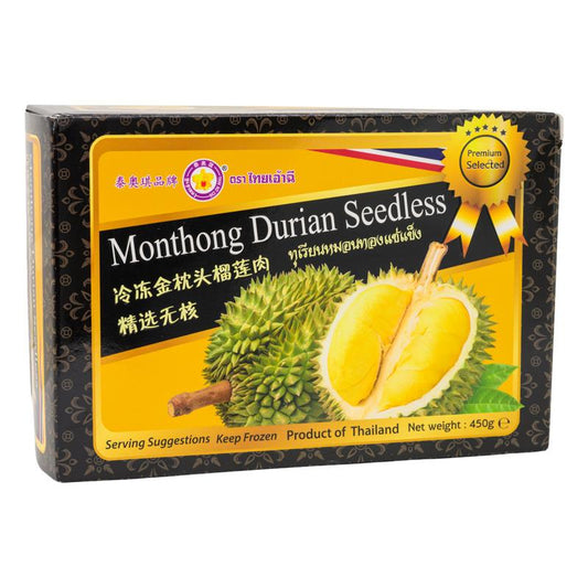 Thai Ao Chi Premium Frozen Monthong Seedless Durian 奧泰琪 冷凍無核金枕頭榴蓮肉
