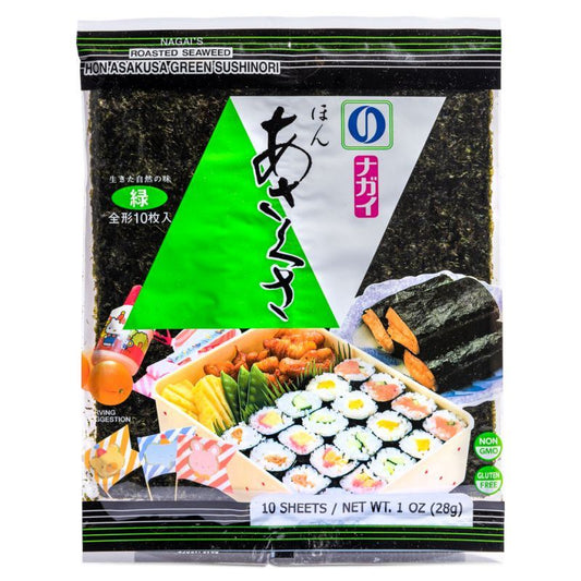 Nagai's Roasted Seaweed Hon Asakusa Sushinori (Green) はん あさくさ焼のり緑