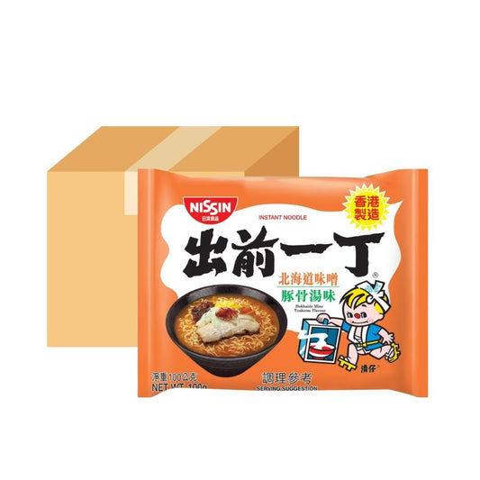 Nissin Hokkaido Miso Tonkotsu Flavour Noodles (Case of 30) 出前一丁北海道味噌豬骨湯味麵 (30包)