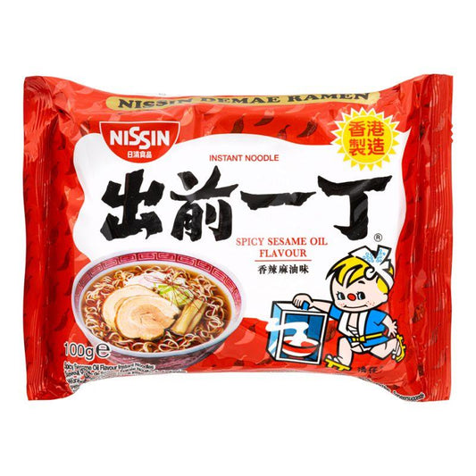 Nissin Spicy Sesame Oil Flavour Instant Noodles (Case of 30)