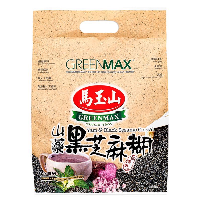 Greenmax Yam & Black Sesame Cereal 馬玉山 山藥黑芝麻糊