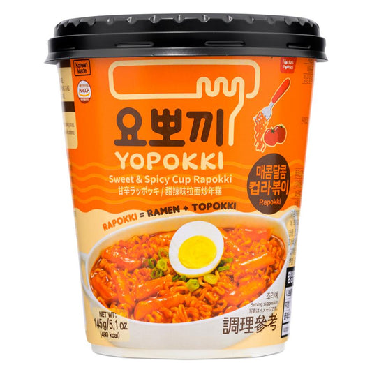 Yopokki Sweet & Spicy Rapokki (Rice Cake & Ramen) Cup 甜辣味拉麵炒年糕 (杯)