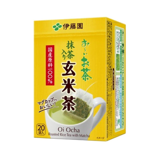 Itoen Oi Ocha Genmaicha Roasted Rice Tea with Matcha Eco Tea Bag 伊藤園 お～いお茶 エコティーバッグ 玄米茶 (20袋入)