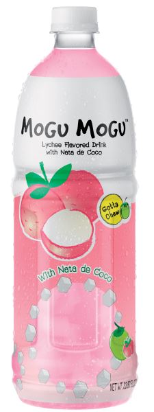 Mogu Mogu Lychee Flavored Drink with Nata De Coco 1L