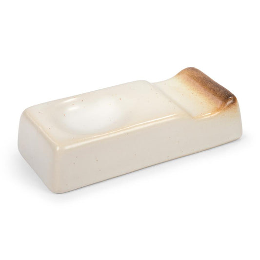 Japanese Beige Ceramic Chopstick Rest
