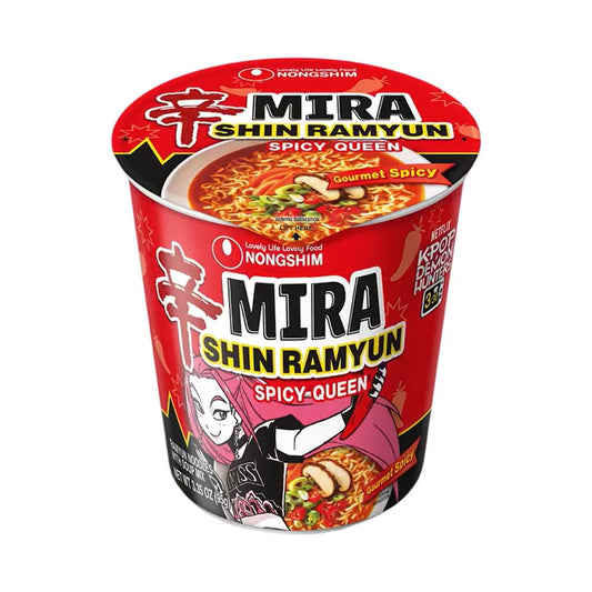 Nongshim K-pop Demon Hunters Mira Shin Ramyun Spicy Queen Cup Noodle (Gourmet Spicy)