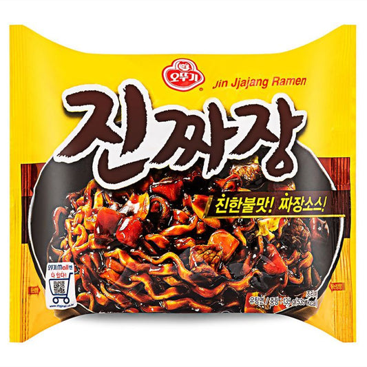 Ottogi Jin Jjajang Ramen 진짜장 Multipack (4*135g)