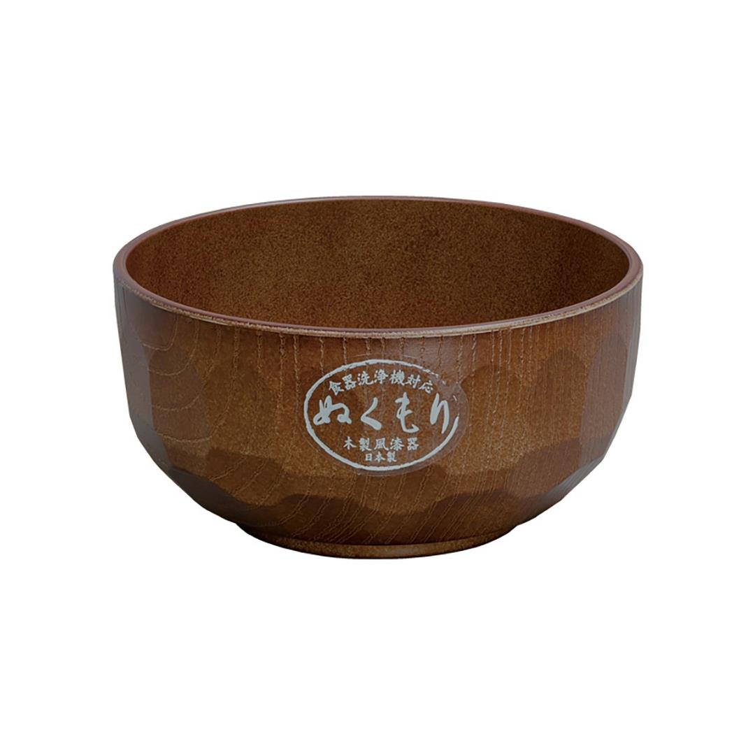 Dishwasher-Safe Wooden Tortoise Shell Bowl 木目亀甲中丼